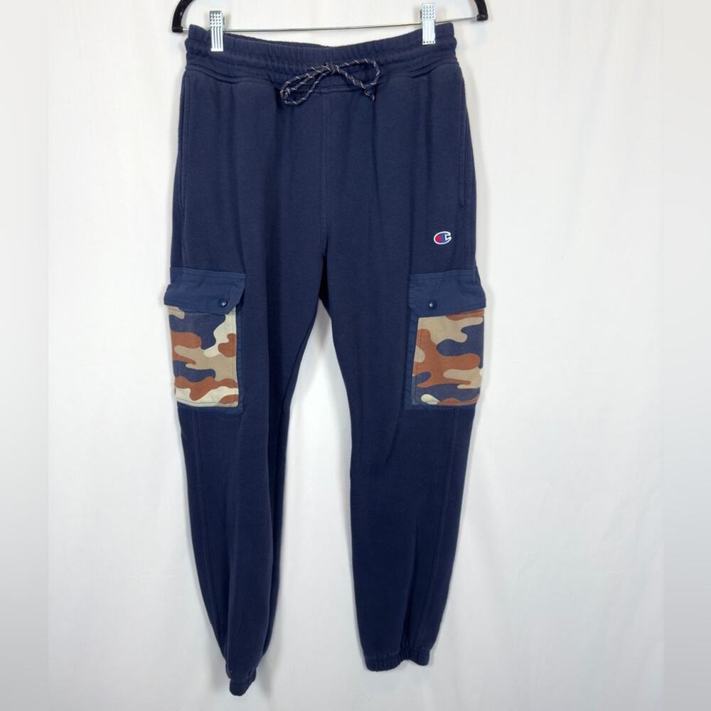Champion Cargo Camo Sweatpants Joggers Navy Blue Urban Pursuits Size Medium